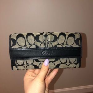 Coach monogram black wallet
